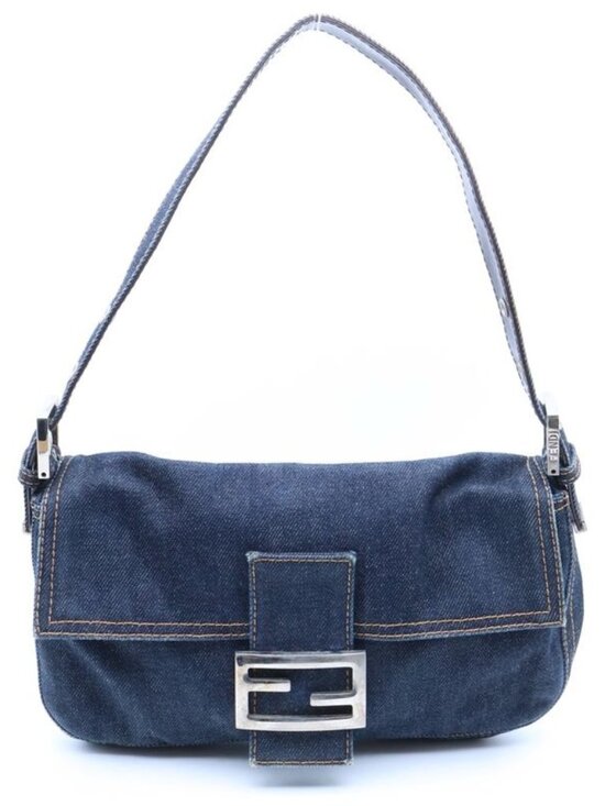 Fendi Handbags - ★SOLD★ Fendi Mamma Bucket Shoulder Bag Denim Indigo Blue Silver
